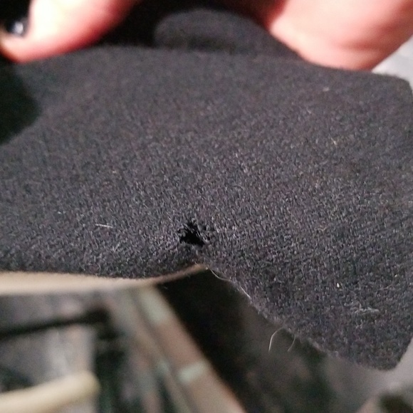 MISS PEG PALMER BLACK HALF COAT/JACKET BOW ON BACK RHINESTONES IN BUTTONS VNTG - Picture 6 of 7